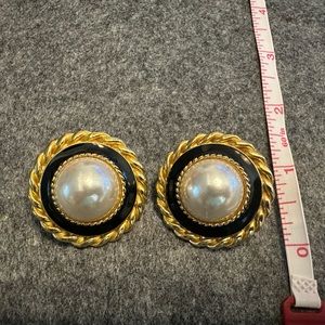 Vintage Earrings Faux Pearl